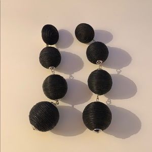 Black long earrings